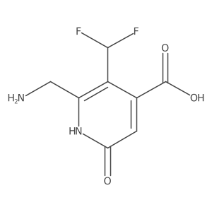 2-(Aminomethyl)-3-(difluoromethyl)-6-hydroxypyridine-4-carboxylic acid结构式