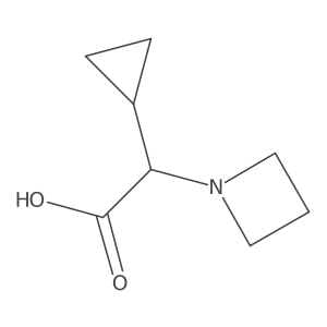 2-(Azetidin-1-yl)-2-cyclopropylacetic acid结构式