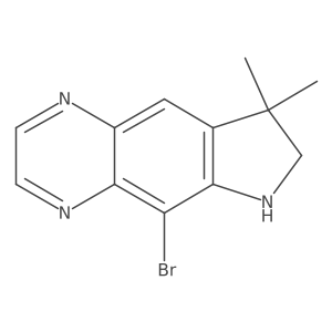 5-bromo-8,8-dimethyl-6H,7H,8H-pyrrolo[2,3-g]quinoxaline结构式