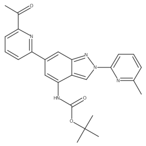 Tert-butyl (6-(6-acetylpyridin-2-yl)-2-(6-methylpyridin-2-yl)-2H-indazol-4-yl)carbamate Structure