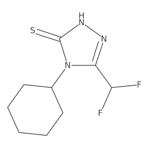 4-cyclohexyl-5-(difluoromethyl)-4H-1,2,4-triazole-3-thiol结构式