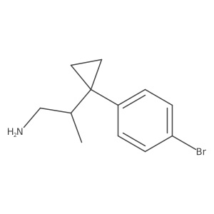 2-[1-(4-Bromophenyl)cyclopropyl]propan-1-amine Structure