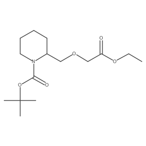 2-[(2-Ethoxy-2-oxoethoxy)methyl]-1-piperidinecarboxylic acid 1,1-dimethylethyl ester Structure