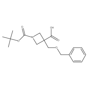 3-((Benzyloxy)methyl)-1-(tert-butoxycarbonyl)azetidine-3-carboxylic acid结构式