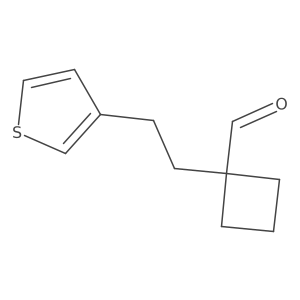 1-[2-(Thiophen-3-yl)ethyl]cyclobutane-1-carbaldehyde Structure