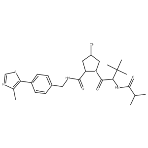 (2S,4R)-1-[(2S)-3,3-dimethyl-2-(2-methylpropanoylamino)butanoyl]-4-hydroxy-N-[[4-(4-methylthiazol-5-yl)phenyl]methyl]pyrrolidine-2-carboxamide结构式