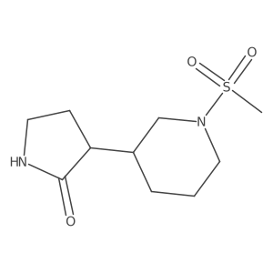 3-(1-Methanesulfonylpiperidin-3-yl)pyrrolidin-2-one结构式