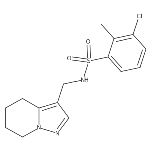 3-chloro-2-methyl-N-((4,5,6,7-tetrahydropyrazolo[1,5-a]pyridin-3-yl)methyl)benzenesulfonamide Structure