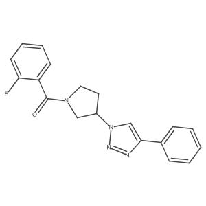 (2-fluorophenyl)(3-(4-phenyl-1H-1,2,3-triazol-1-yl)pyrrolidin-1-yl)methanone Structure