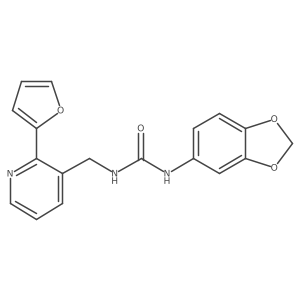 1-(Benzo[d][1,3]dioxol-5-yl)-3-((2-(furan-2-yl)pyridin-3-yl)methyl)urea Structure