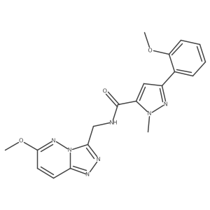 N-((6-methoxy-[1,2,4]triazolo[4,3-b]pyridazin-3-yl)methyl)-3-(2-methoxyphenyl)-1-methyl-1H-pyrazole-5-carboxamide Structure