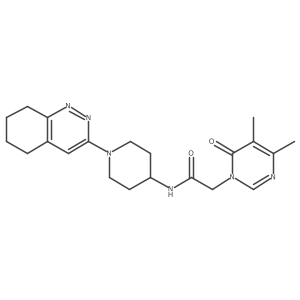 2-(4,5-dimethyl-6-oxopyrimidin-1(6H)-yl)-N-(1-(5,6,7,8-tetrahydrocinnolin-3-yl)piperidin-4-yl)acetamide结构式
