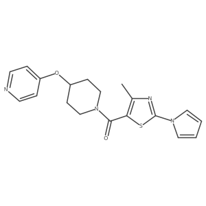 (4-methyl-2-(1H-pyrrol-1-yl)thiazol-5-yl)(4-(pyridin-4-yloxy)piperidin-1-yl)methanone Structure
