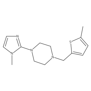 1-(1-methyl-1H-imidazol-2-yl)-4-((5-methylthiophen-2-yl)methyl)piperazine Structure