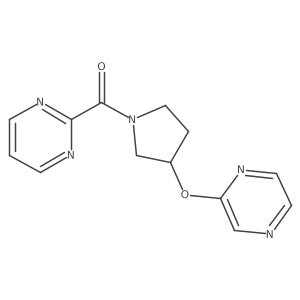 (3-(Pyrazin-2-yloxy)pyrrolidin-1-yl)(pyrimidin-2-yl)methanone结构式
