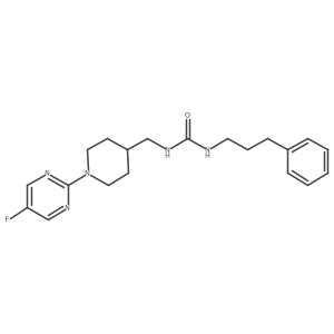 1-((1-(5-Fluoropyrimidin-2-yl)piperidin-4-yl)methyl)-3-(3-phenylpropyl)urea结构式