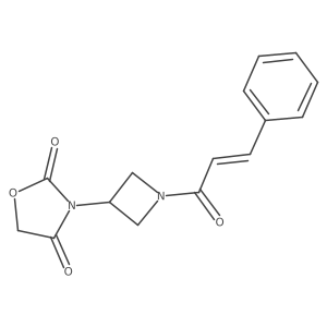 (E)-3-(1-cinnamoylazetidin-3-yl)oxazolidine-2,4-dione Structure