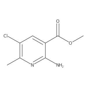 Methyl 2-amino-5-chloro-6-methylnicotinate结构式