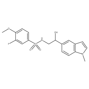 3-fluoro-N-(2-hydroxy-2-(1-methyl-1H-indol-5-yl)ethyl)-4-methoxybenzenesulfonamide Structure