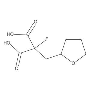 2-Fluoro-2-[(oxolan-2-yl)methyl]propanedioic acid结构式