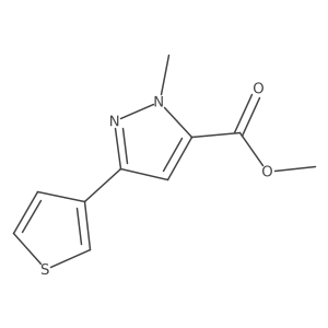 methyl 1-methyl-3-(thiophen-3-yl)-1H-pyrazole-5-carboxylate结构式