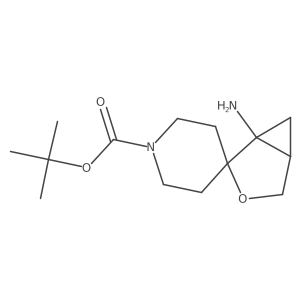 Tert-butyl 1-amino-3-oxaspiro[bicyclo[3.1.0]hexane-2,4'-piperidine]-1'-carboxylate Structure