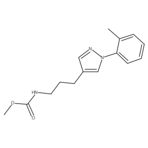 methyl N-{3-[1-(2-methylphenyl)-1H-pyrazol-4-yl]propyl}carbamate结构式