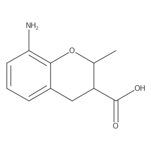 8-amino-2-methyl-3,4-dihydro-2H-1-benzopyran-3-carboxylic acid Structure