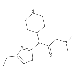 2-(dimethylamino)-N-(4-ethyl-1,3-thiazol-2-yl)-N-(piperidin-4-yl)acetamide Structure