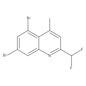5,7-Dibromo-2-(difluoromethyl)-4-methylquinoline Structure