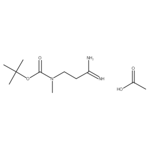 acetic acid, tert-butyl N-(2-carbamimidoylethyl)-N-methylcarbamate Structure