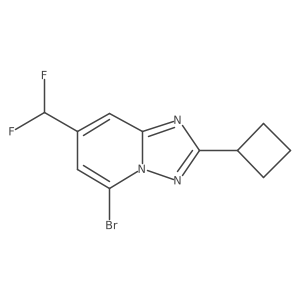 5-Bromo-2-cyclobutyl-7-(difluoromethyl)-[1,2,4]triazolo[1,5-a]pyridine结构式