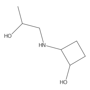 trans-2-[(2-Hydroxypropyl)amino]cyclobutan-1-ol结构式