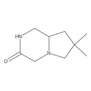 (R)-7,7-Dimethylhexahydropyrrolo[1,2-a]pyrazin-3(4H)-one结构式