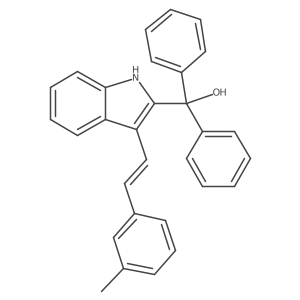 (E)-(3-(3-Methylstyryl)-1H-indol-2-yl)diphenylmethanol结构式