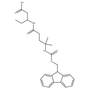 (3R)-3-[4-({[(9H-fluoren-9-yl)methoxy]carbonyl}amino)-4-methylpentanamido]pentanoic acid Structure