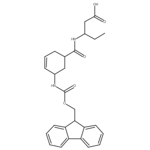(3R)-3-{[5-({[(9H-fluoren-9-yl)methoxy]carbonyl}amino)cyclohex-3-en-1-yl]formamido}pentanoic acid Structure