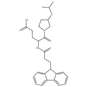 4-({[(9H-fluoren-9-yl)methoxy]carbonyl}amino)-5-oxo-5-[3-(propan-2-ylsulfanyl)pyrrolidin-1-yl]pentanoic acid Structure