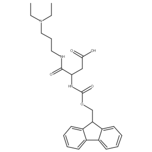 3-{[3-(diethylamino)propyl]carbamoyl}-3-({[(9H-fluoren-9-yl)methoxy]carbonyl}amino)propanoic acid结构式