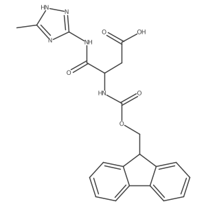 3-({[(9H-fluoren-9-yl)methoxy]carbonyl}amino)-3-[(3-methyl-1H-1,2,4-triazol-5-yl)carbamoyl]propanoic acid Structure