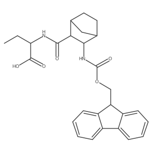 2-{[3-({[(9H-fluoren-9-yl)methoxy]carbonyl}amino)bicyclo[2.2.1]heptan-2-yl]formamido}butanoic acid结构式