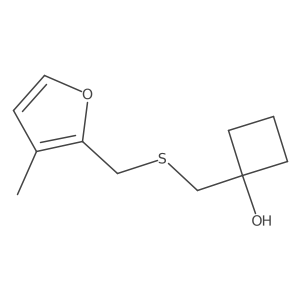 1-({[(3-Methylfuran-2-yl)methyl]sulfanyl}methyl)cyclobutan-1-ol Structure
