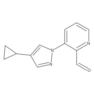 3-(4-cyclopropyl-1H-pyrazol-1-yl)pyridine-2-carbaldehyde Structure