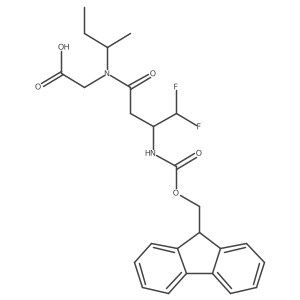 2-[N-(butan-2-yl)-3-({[(9H-fluoren-9-yl)methoxy]carbonyl}amino)-4,4-difluorobutanamido]acetic acid Structure
