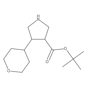 Tert-butyl 4-(oxan-4-yl)pyrrolidine-3-carboxylate结构式