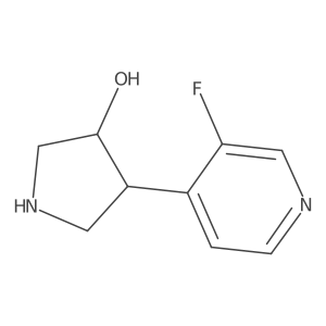 4-(3-Fluoropyridin-4-yl)pyrrolidin-3-ol结构式