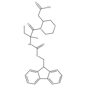2-{4-[2-({[(9H-fluoren-9-yl)methoxy]carbonyl}amino)-2-methylbutanoyl]thiomorpholin-3-yl}acetic acid Structure