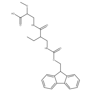 3-{2-[({[(9H-fluoren-9-yl)methoxy]carbonyl}amino)methyl]butanamido}-2-methoxypropanoic acid Structure