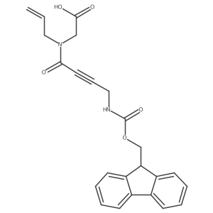 2-[4-({[(9H-fluoren-9-yl)methoxy]carbonyl}amino)-N-(prop-2-en-1-yl)but-2-ynamido]acetic acid结构式
