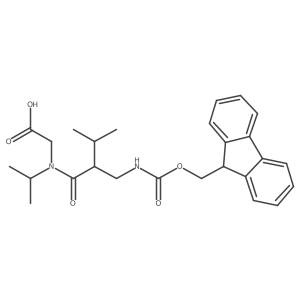 2-{2-[({[(9H-fluoren-9-yl)methoxy]carbonyl}amino)methyl]-3-methyl-N-(propan-2-yl)butanamido}acetic acid Structure